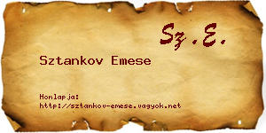 Sztankov Emese névjegykártya